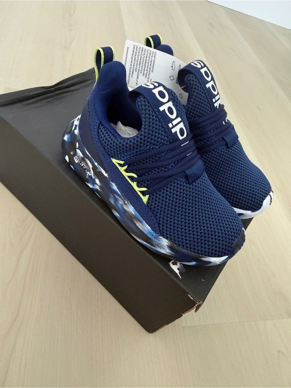 Adidas Lite Racer Navy Sneaker Shoes size 9 Toddler NWT